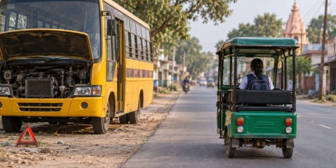 खराब हुई स्कूल बस तो ई रिक्शा से घर लौट रही आठ साल की मासूम छात्रा से रास्ते में ड्राइवर ने की गंदी हरकत