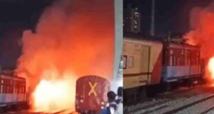 बेंगलुरु के KSR रेलवे स्टेशन पर बड़ा हादसा, यार्ड में खड़ी खाली ट्रेन की बोगी में लगी भीषण आग से मचा हड़कंप