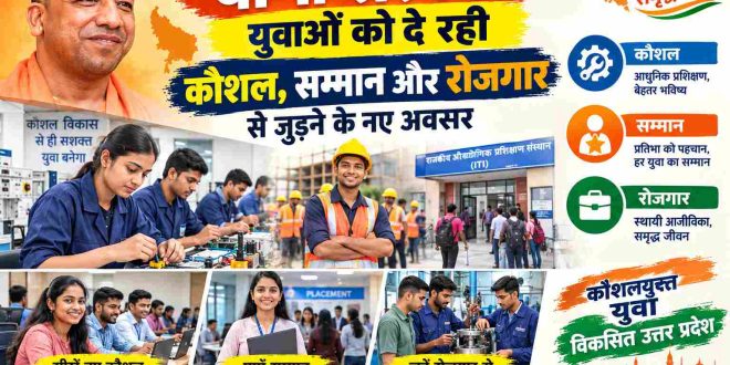 योगी सरकार युवाओं को दे रही कौशल, सम्मान और रोजगार से जुड़ने के नए अवसर