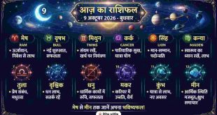 Aaj Ka Rashifal 9 October 2026: ग्रहों की विशेष चाल से बदलेगी किस्मत, मेष से मीन तक जानें नौकरी, कारोबार, लव लाइफ, सेहत और अचूक उपाय