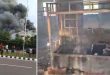 चौधरी चरण सिंह अंतरराष्ट्रीय हवाई अड्डे के लेबर कैंप में लगी भीषण आग