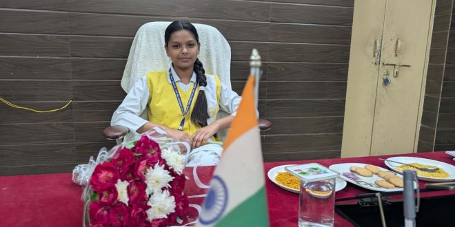 मिशन शक्ति अभियान के तहत कु० कनक राठौर बनीं एटा में एक दिन की प्रतीकात्मक अधिशासी अभियन्ता